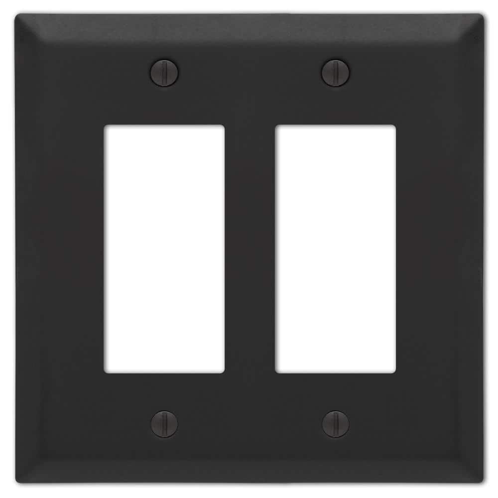 Metallic 2 Gang Rocker Steel Wall Plate - Matte Black price history on PriceWatchPro