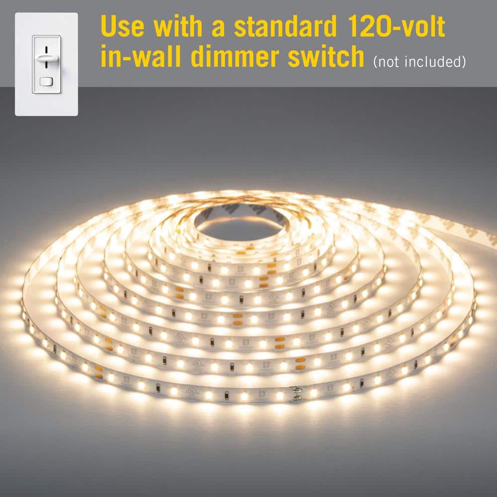 16.4 ft Soft White Dimmable LED Tape Light Kit