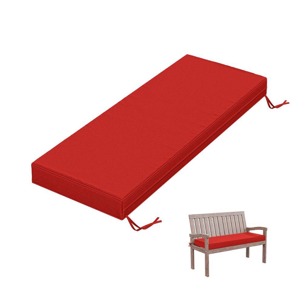 48 x 18 x 3.5 in. Rectangle Outdoor Swing Cushion, Waterproof Patio Bench Pad with Straps Red price history on PriceWatchPro