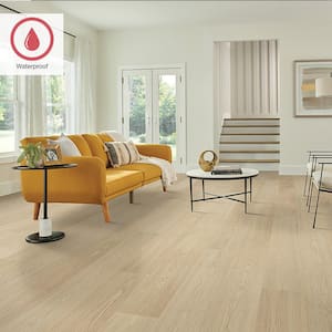 Outlast+ Sparrow Patel Oak 12 mm T x 7.4 in. W Waterproof Laminate Wood Flooring (19.63 sq. ft./Case)