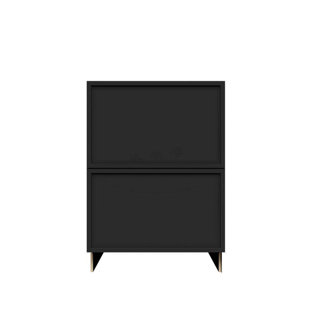 Slim Shaker Assembled 36 in. W x 34.5 in. H x 24 in. D 2-Drawer Kitchen Cabinet in Black price history on PriceWatchPro