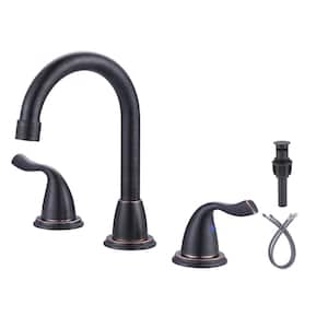 8 in. Widespread Double Handle Bathroom Faucet in Oil Rubbed Bronze