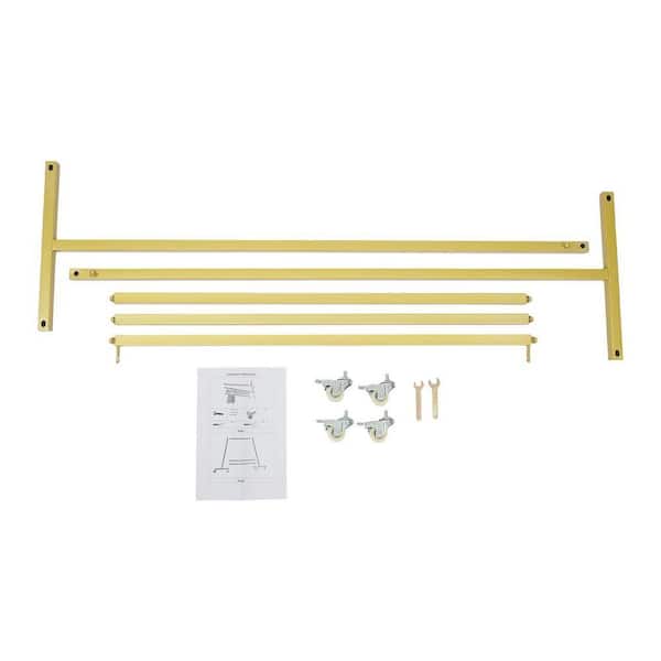 YIYIBYUS Gold Metal Clothes Rack with Wheels 39.4 in. W x 52.7 in