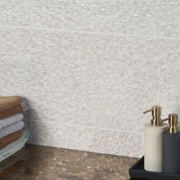 Ivy Hill Tile Rejuvenate Multilevel White 11.81 in. x 35.43 in. Matte Ceramic Wall Tile (11.62 Sq. ft./Case)