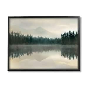 Foggy Lake Forest Landscape Nature Reflection By Danita Delimont Framed Print Nature Texturized Art 16 in. x 20 in.