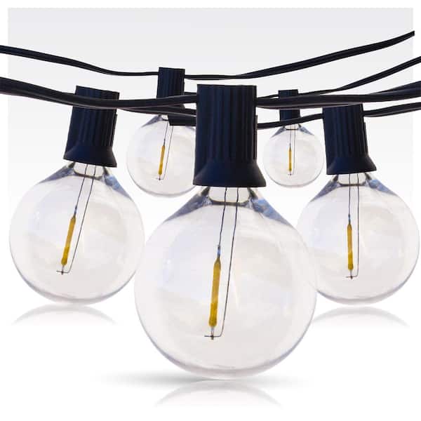 historisk Retningslinier stak Newhouse Lighting Outdoor/Indoor 25 ft. 25 Plug-In Globe Bulb String Lights  with 27 Socket Big LED G50 Bulbs (2 Free Large Bulbs Included)  PSTRINGLED25G50 - The Home Depot