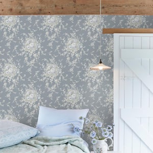 Rachel Ashwell Garden Floral Slate Grey Wallpaper