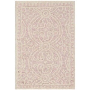 Cambridge Light Pink/Ivory Doormat 2 ft. x 3 ft. Geometric Medallion Area Rug