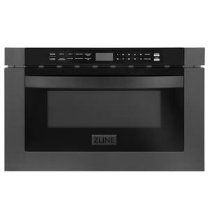 24" 1.2 cu. ft. Built-in Microwave Drawer in Black Stainless Steel