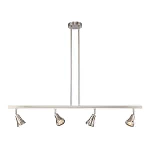 Renew 3.25 ft. 4-Light Brushed Nickel Track Light Fixture with Adjustable Heads