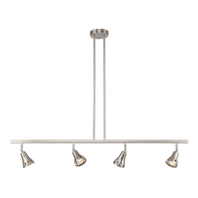 Renew 3.25 ft. 4-Light Brushed Nickel Track Light Fixture with Adjustable Heads