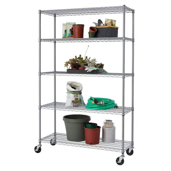 Finnhomy 8-Tier Wire Shelving Unit Adjustable Steel Wire Rack Shelving