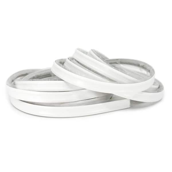 1/2 in. x 10 ft. White PVC Inside Corner Self-adhesive Flexible Caulk and Trim Molding (2-Pack)