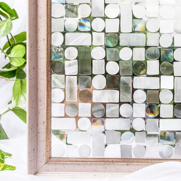 COTTON COLORS 35.4 in. x 78.7 in. Decorative and Privacy 3D Window Film