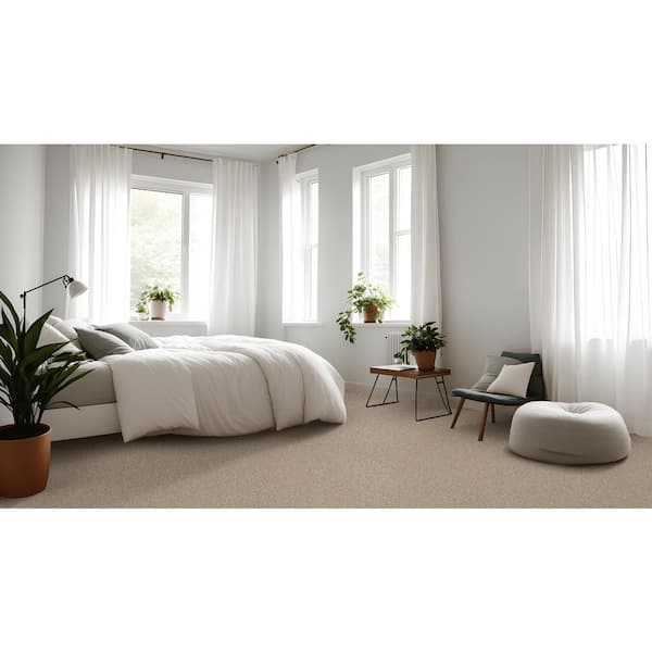 Vacation Sand Storm Beige 42 oz. SD High Performance Polyester Texture Carpet - Installation Required