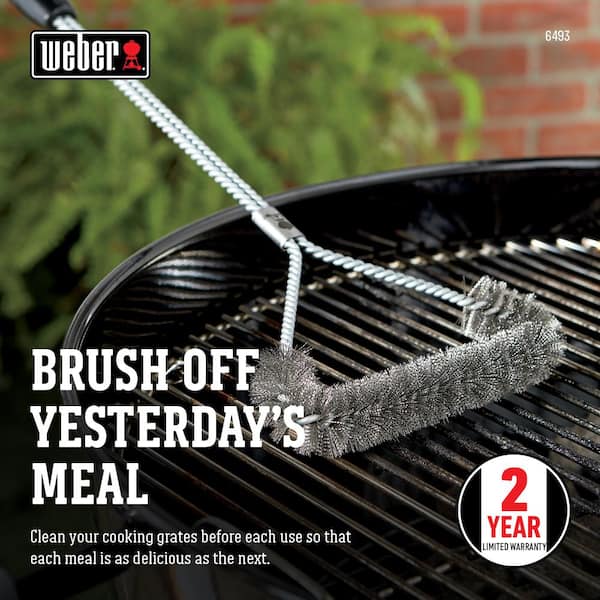 AOLVO Grill Brush with Integrated Cleaning Scraper,Best BBQ Cleaner,Safe for All Grills,Durable & Effective,Barbecue Grill Cleaning Brush Kit for Weber Gas/Charcoal Grill,Gifts for Grill Wizard