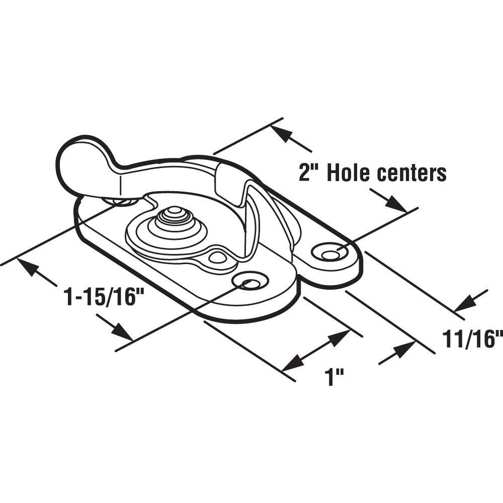 Brass-Plated Stamped Steel Sash Lock for Wood Windows
