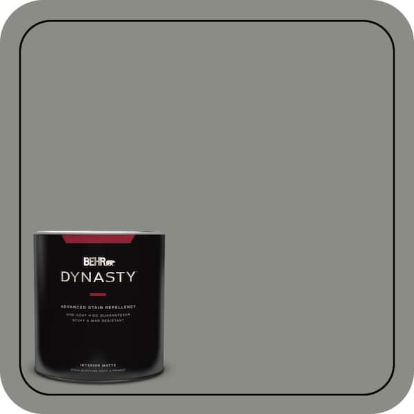 BEHR DYNASTY 1 qt. #N380-5 Naturalist Gray One-Coat Hide Matte Interior Stain-Blocking Paint and Primer
