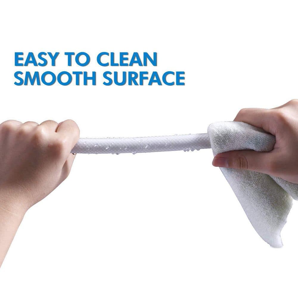 Extra Long White PVC Anti-Kink Shower Hose with Brass Core