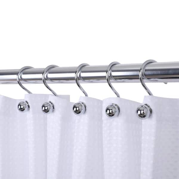 Rust-Resistant Metal Shower Curtain Hooks Rings for Bathroom Shower Rods Shower