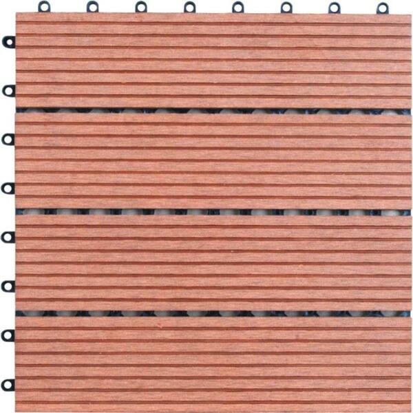 Naturesort M-Slat 1 ft. x 1 ft. Composite Deck Tiles in Bamboo (11 per Case)