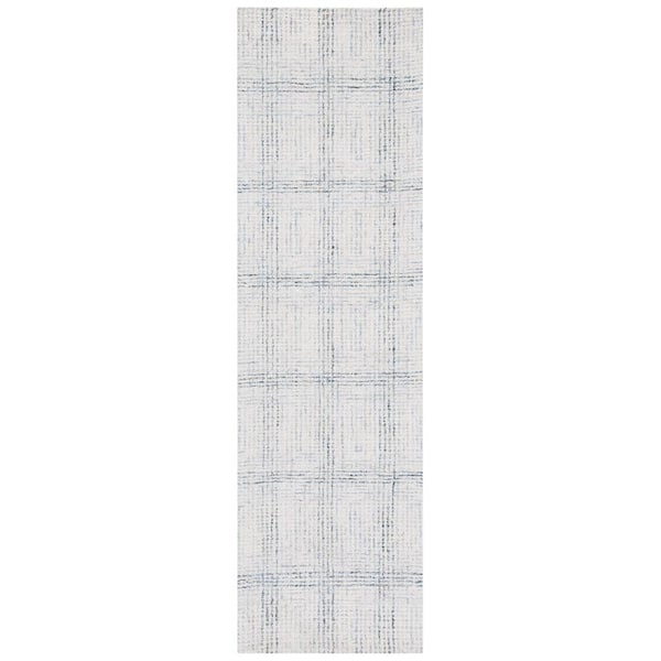 SAFAVIEH Abstract Ivory/Gold 2 ft. x 8 ft. Plaid Abstract Runner Rug