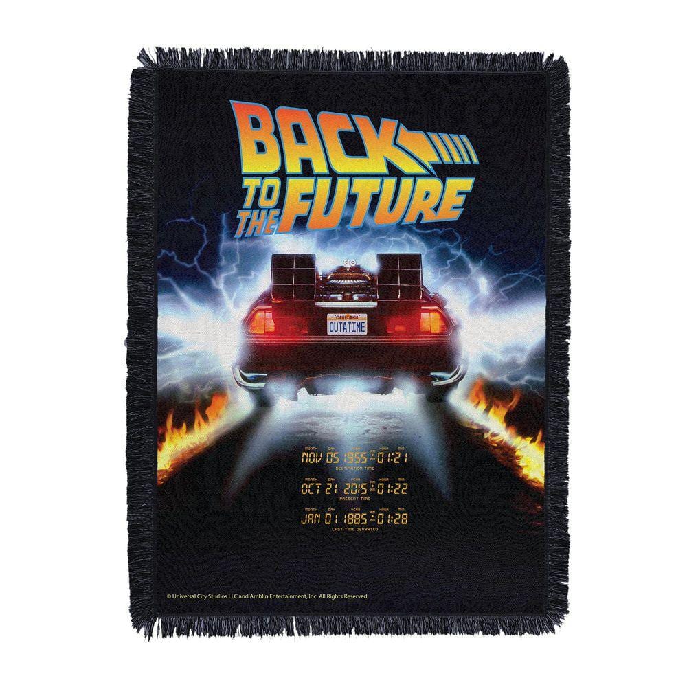 Universal Back to the Future Out Of Time Tapestry Throw Blanket 48 in. x 60 in.