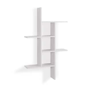 Cantilever White MDF Floating Wall Shelf