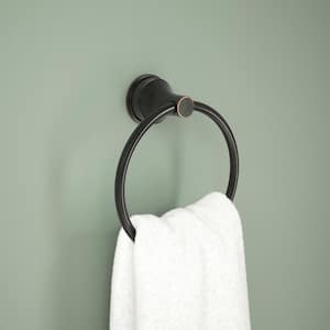 Faryn Wall Mounted Round Closed Towel Ring Bath Hardware Accessory in Oil Rubbed Bronze