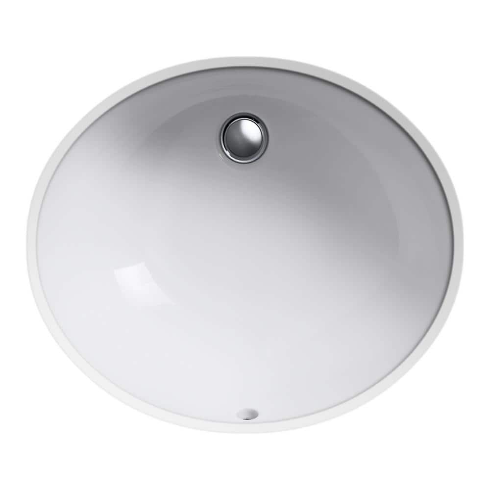 KOHLER Caxton 191/4 in. Oval Vitreous China Undermount Bathroom Sink