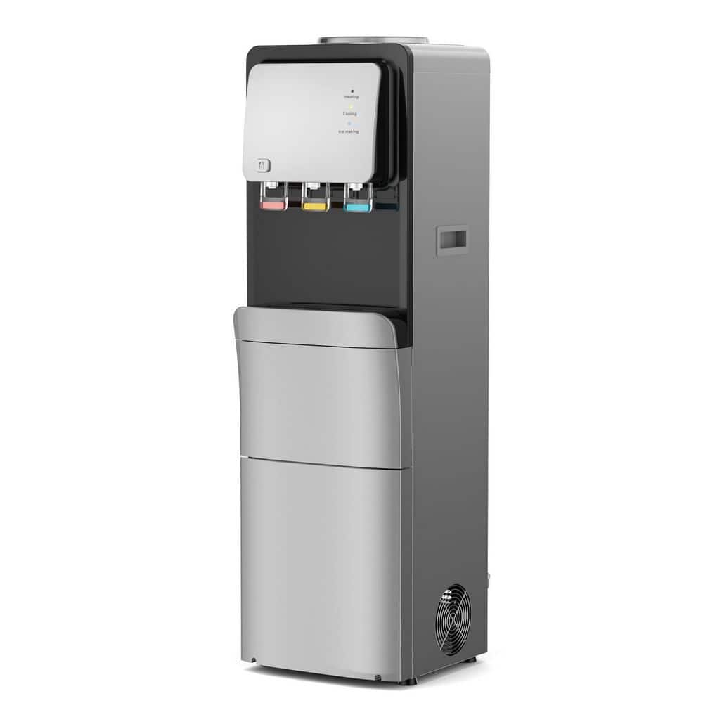 Mojgar 4-in-1 Water Dispenser with Ice Maker and Self-Cleaning-Hot/Cold Water Dispenser for 3-5 Gallon Bottles