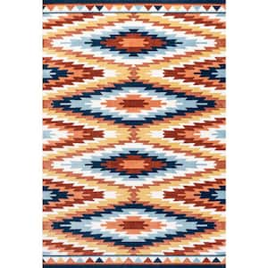 Konya Diamond Kilim Geometric Yellow/Red/Blue 3 ft. x 5 ft. Area Rug