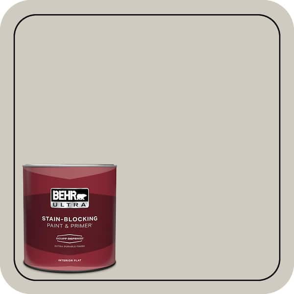 BEHR ULTRA 1 qt. Designer Collection #DC-007 Tranquil Gray Extra Durable Flat Interior Paint & Primer