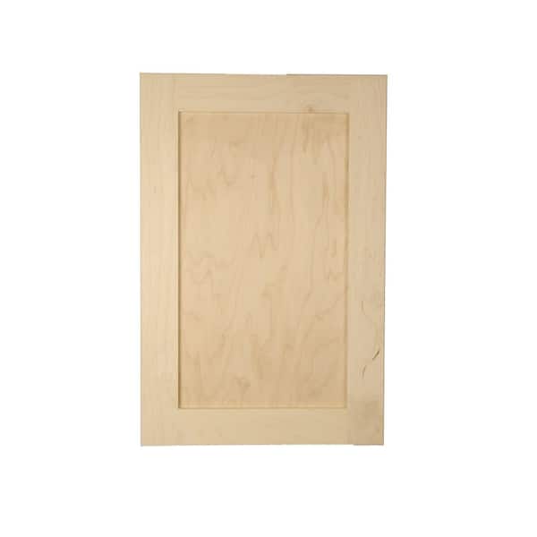WG Wood Products 15.5 in. W x 35.5 in. H Fieldstone Shaker Style Frameless Beige Unfinished Wood Recessed Medicine Cabinet without Mirror