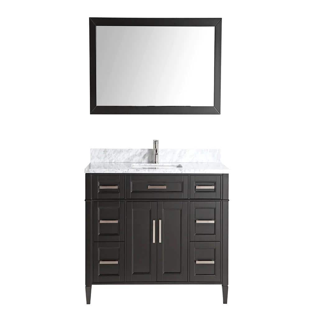 Vanity Art 48 in. W x 22 in. D x 36 in. H Vanity in Espresso with