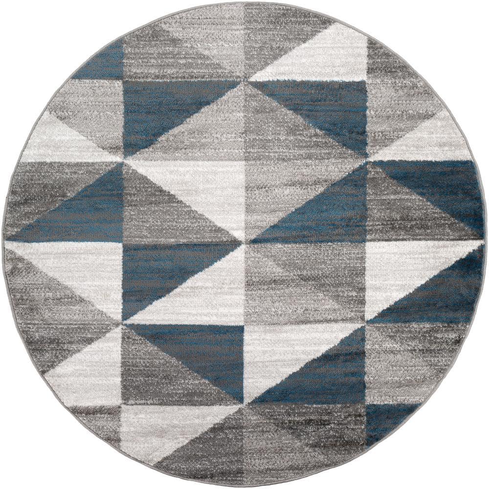 Geometric Machine Woven Cotton/Polyester Area Rug in Gray Foundry Select Rug Size: Rectangle 6'5 x 9'5