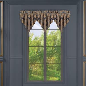 Bristol Indigo Polyester Window Ascot Valance