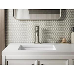 Venza Single-Handle Single-Hole Bathroom Faucet in Vibrant Brushed Nickel