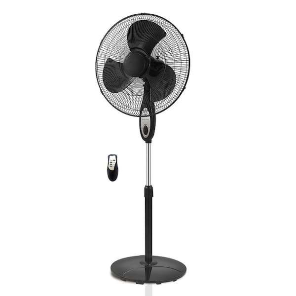 BEYOND BREEZE 18-Inch Stand Fan with Remote, Height Adjustable