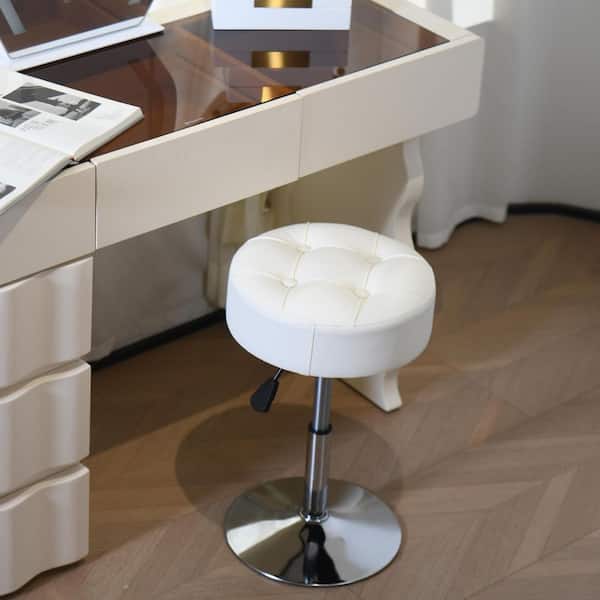 white leather dressing table stool Amazon.com: WBKATN White Vanity Stool, Small Vanity Chair, Cute Makeup Bench Seat with Leather Cushioned, Desk Stools for Bedroom, Bathroom, Entryway, Living Room, Office : Home & Kitchen