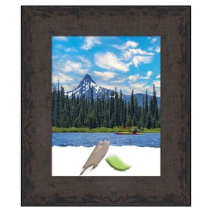 Dappled Black Brown Wood Picture Frame Opening Size 11 x 14 in.