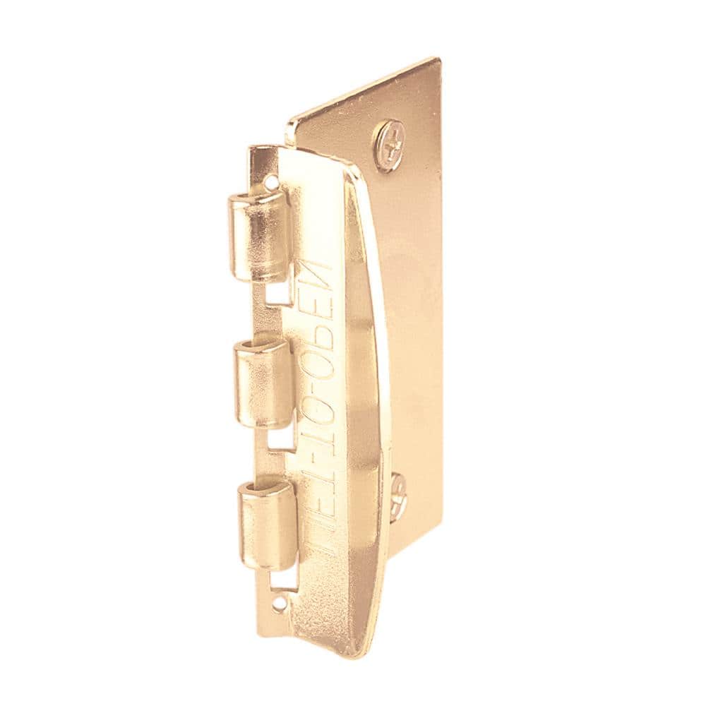 PrimeLine 23/4 in. Door Lock Steel BrassPlated FlipAction Door Lock U 9887 The Home Depot