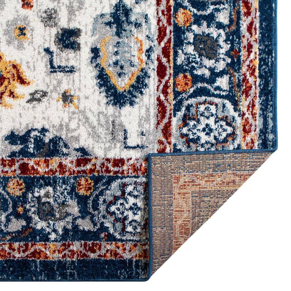 Aegean Bloom Handmade Blue Floral Synthetic Area Rug 8' x 10'