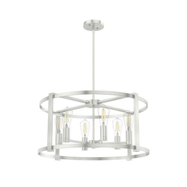 Astwood 6 Light Brushed Nickel Branch Chandelier Dining Room Light