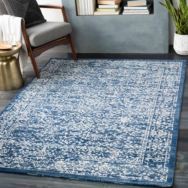Saul Navy 6 ft. 7 in. x 9 ft. Area Rug