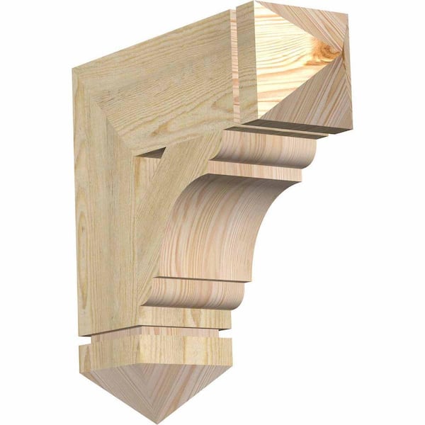 Ekena Millwork 6 in. x 20 in. x 20 in. Douglas Fir Olympic Arts and Crafts Rough Sawn Bracket