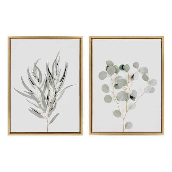 2-Piece Sylvie "Neutral Botanical 1 and 2" by The Creative Bunch Studio Plants Framed Art Print Set 24 in. x 18 in.