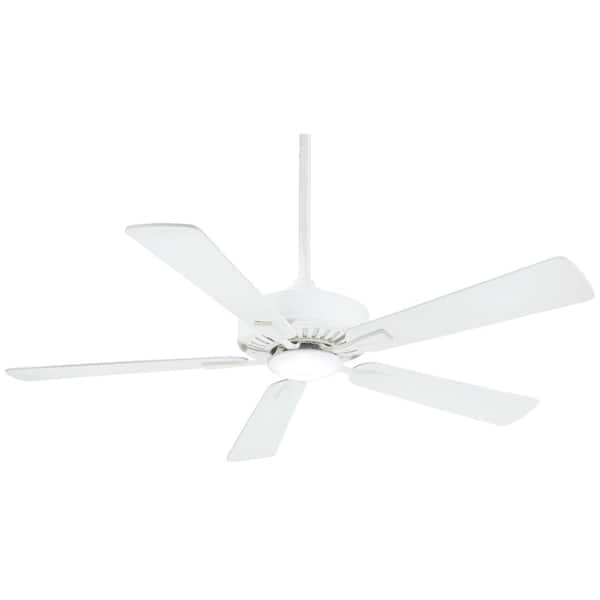 MINKAAIRE Contractor 52 in. Integrated LED Indoor White Ceiling Fan