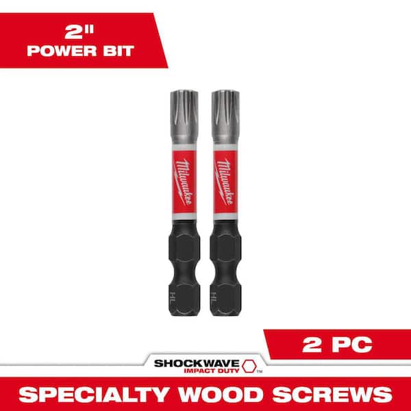 Milwaukee 2 in. SHOCKWAVE Impact Duty ECX Power Bit #1 and #2