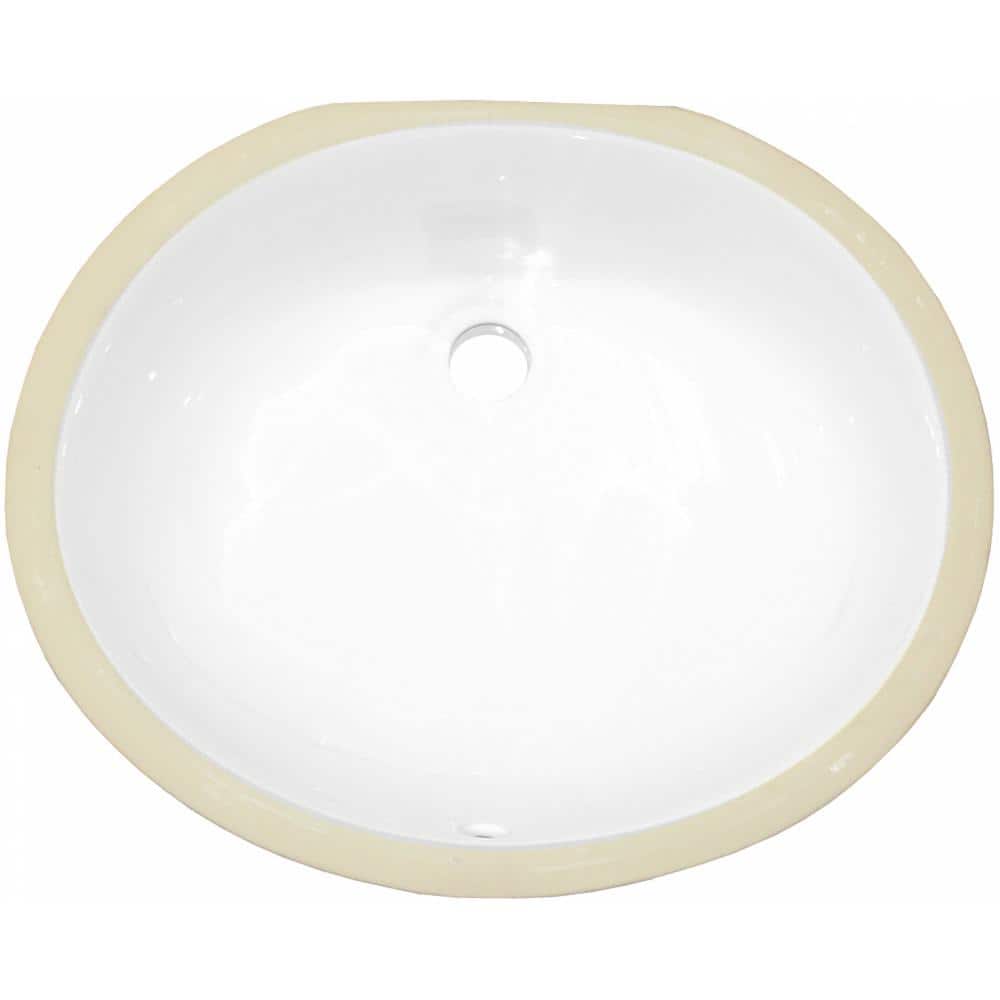 16-Gauge-Sinks 18.25 in. Undermount Bathroom Sink in White
